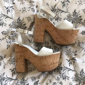 Topshop white platform sandals 🌟 moving sale